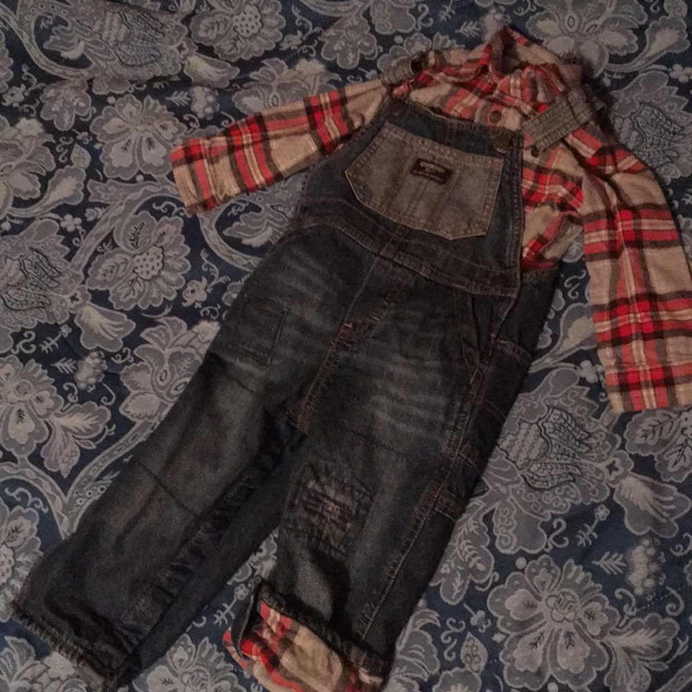 Osh Kosh Flannel overalls